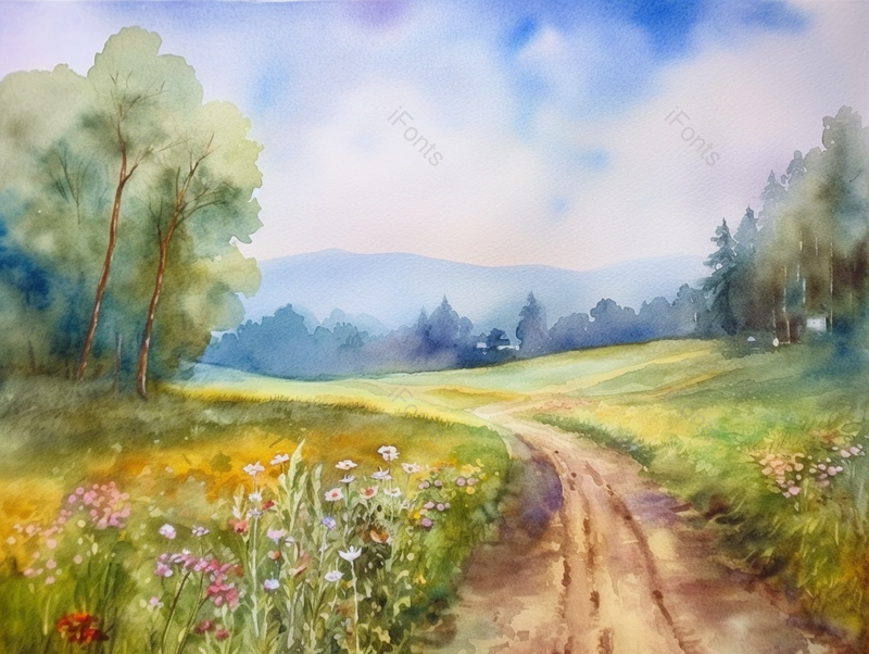 夏雨过后的草地唯美浪漫背景,插画/手绘图,插画/手绘图库,插画/手绘图下载,插画/手绘
